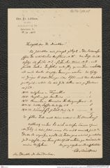 Nachlass Franz Steindachner, Brief von Chr. Fr. Lütken an Franz Steindachner (14.04.1877), Inv.Nr. 317.07, Seite 1